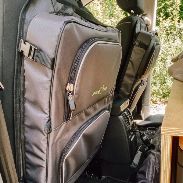 Packtasche für den Autositz und Camper. LAYZEE und Pongobag